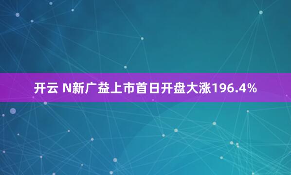 开云 N新广益上市首日开盘大涨196.4%