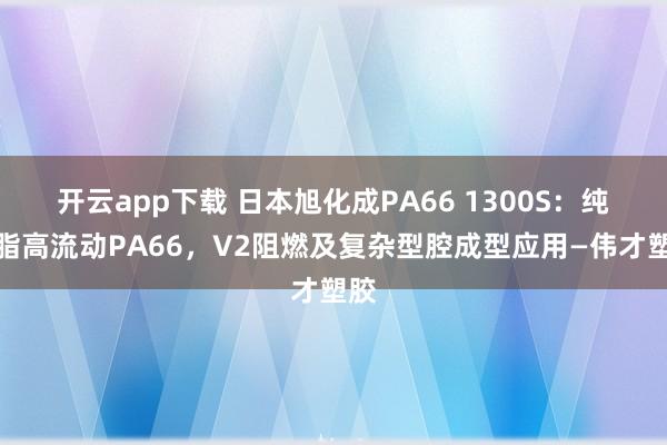 开云app下载 日本旭化成PA66 1300S：纯树脂高流动PA66，V2阻燃及复杂型腔成型应用—伟才塑胶