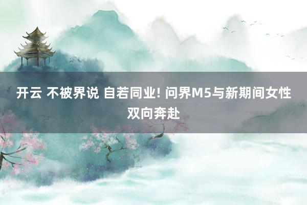 开云 不被界说 自若同业! 问界M5与新期间女性双向奔赴