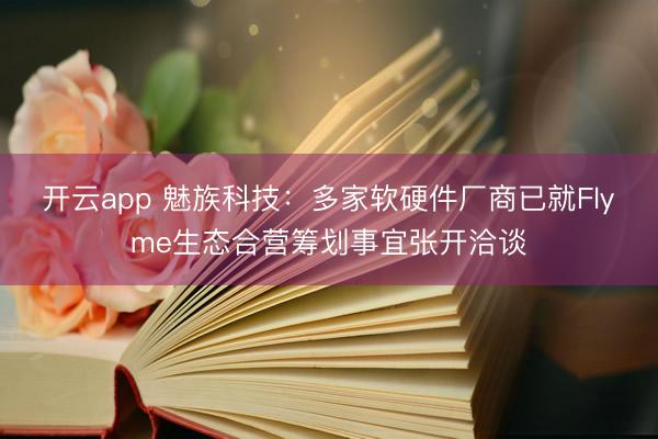 开云app 魅族科技：多家软硬件厂商已就Flyme生态合营筹划事宜张开洽谈